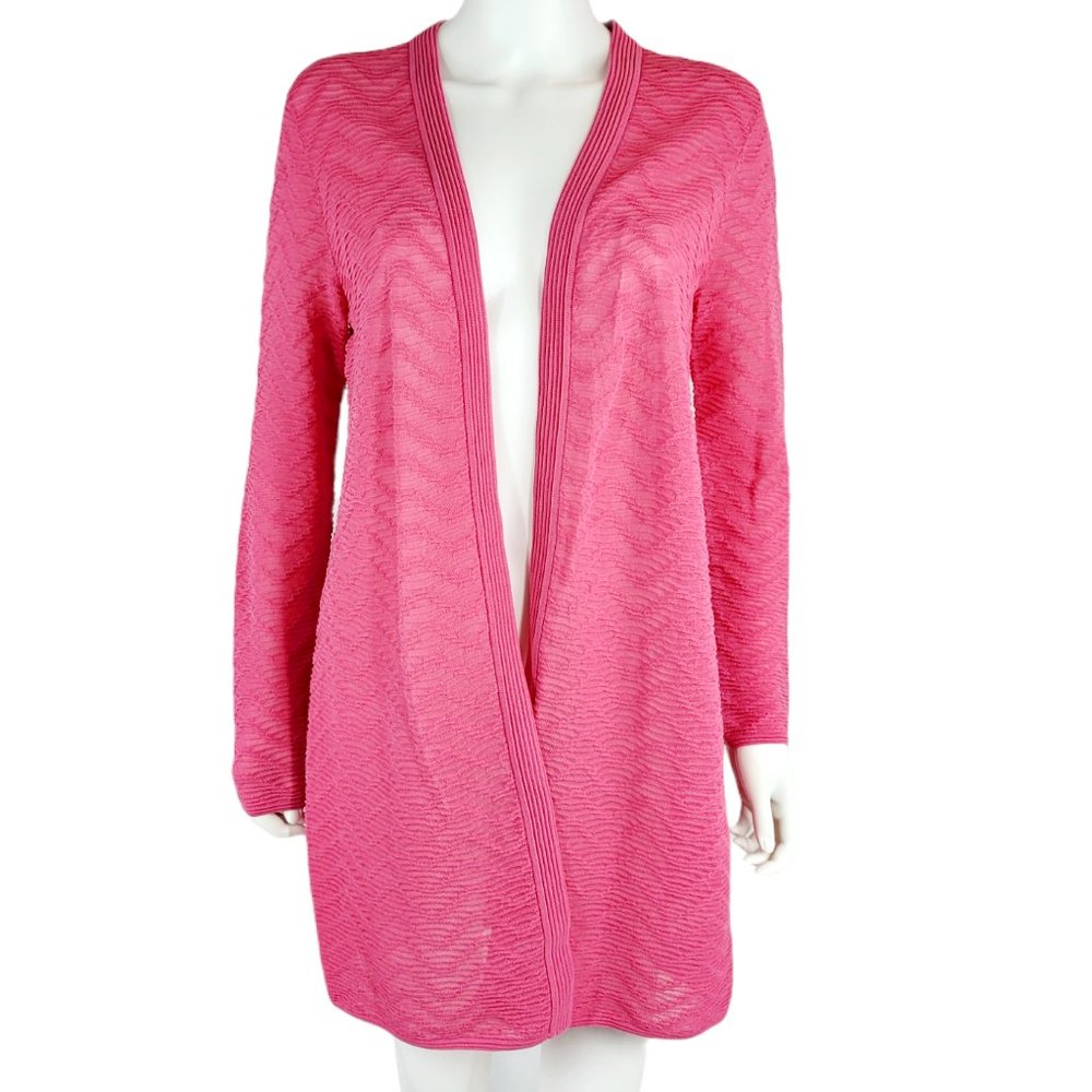 St. John Chevron Knit Cardigan